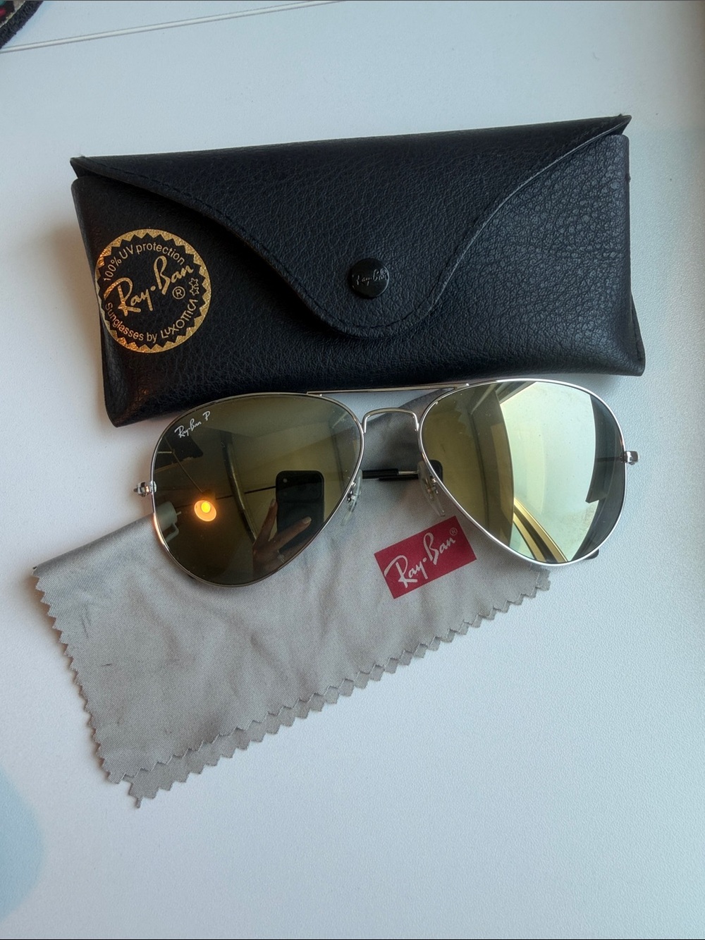 Ray-Ban | Polarized Mirrored Aviator Sunglasses 58 mm